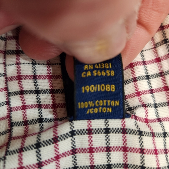 Ralph Lauren Shirt Mens XXL White Gingham Long Sleeve Flesh Pony Cotton NWOT - Picture 7 of 11